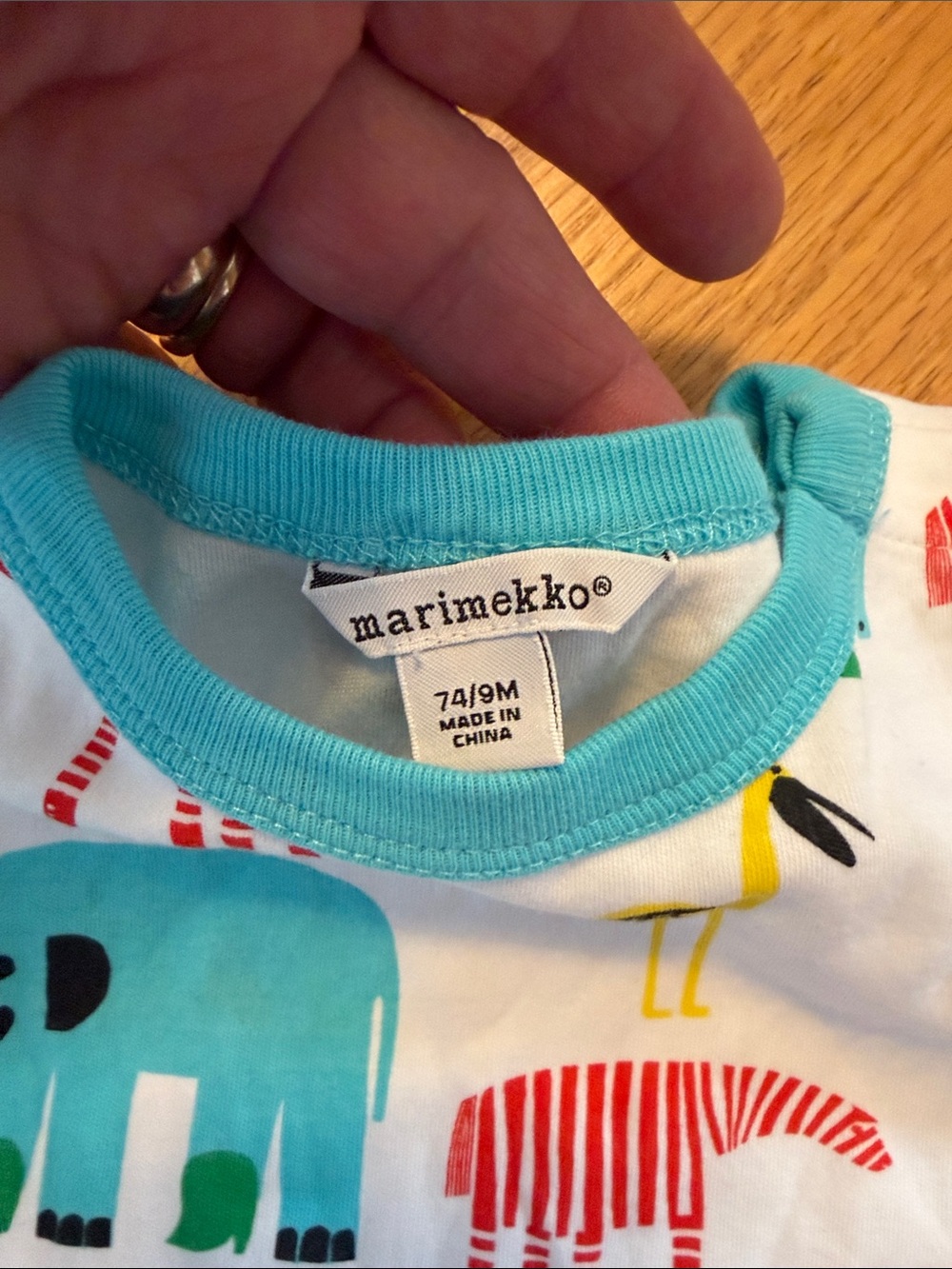 Marimekko Baby Elephant Coverall One-piece 9 months - Picture 2 of 6